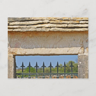 Gate and key stone carved with Montrachet, Postcard