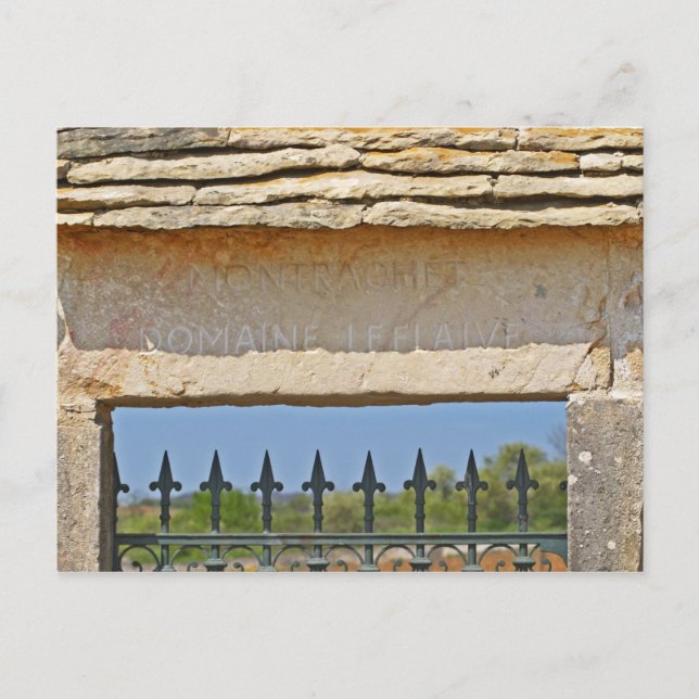 Gate and key stone carved with Montrachet, Postcard (Front)