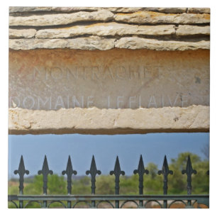 Gate and key stone carved with Montrachet, Tile