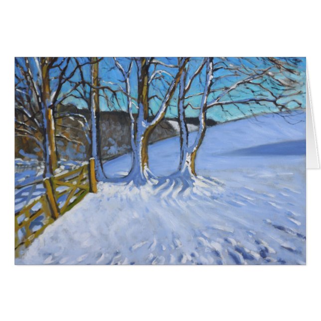 Gate and trees Winter Dam Lane Derbyshire 2013 (Front Horizontal)
