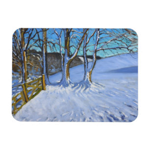 Gate and trees Winter Dam Lane Derbyshire 2013 Magnet