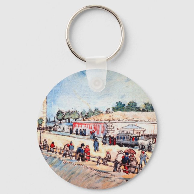 Gate in the Paris Ramparts by Vincent van Gogh Key Ring (Front)