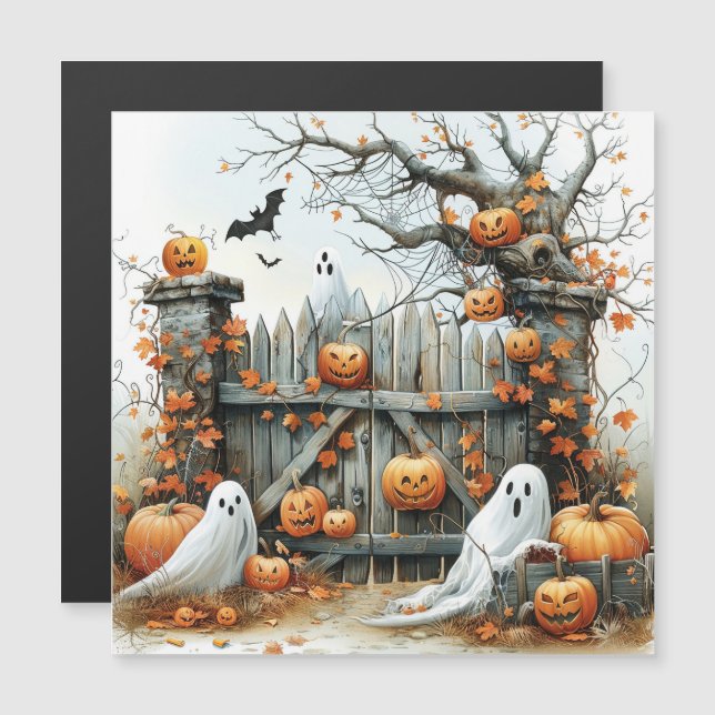 Gate of Ghouls – Where Pumpkins Guard the Passage (Front/Back)