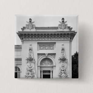 Gate of the military exhibition 15 cm square badge