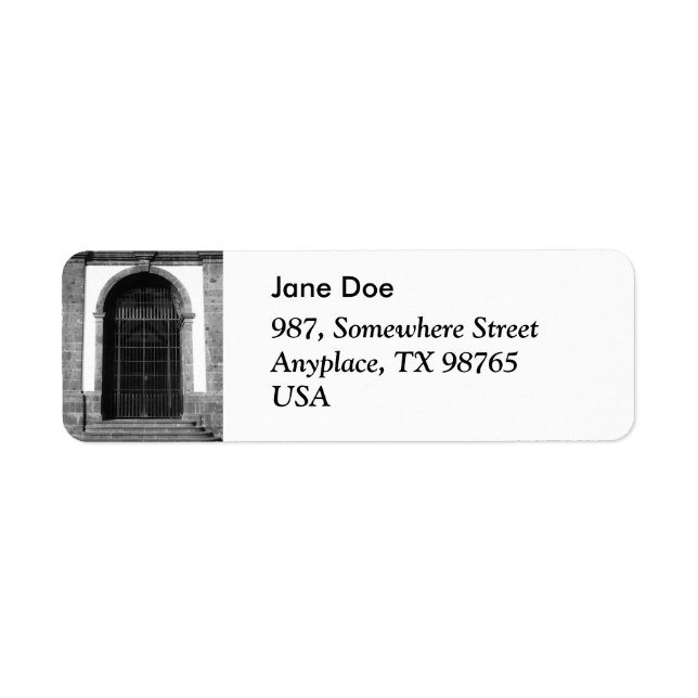 Gate Return Address Label (Front)