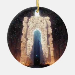 Gate To Eternity Fantasy Sci-Fi Art Ceramic Ornament