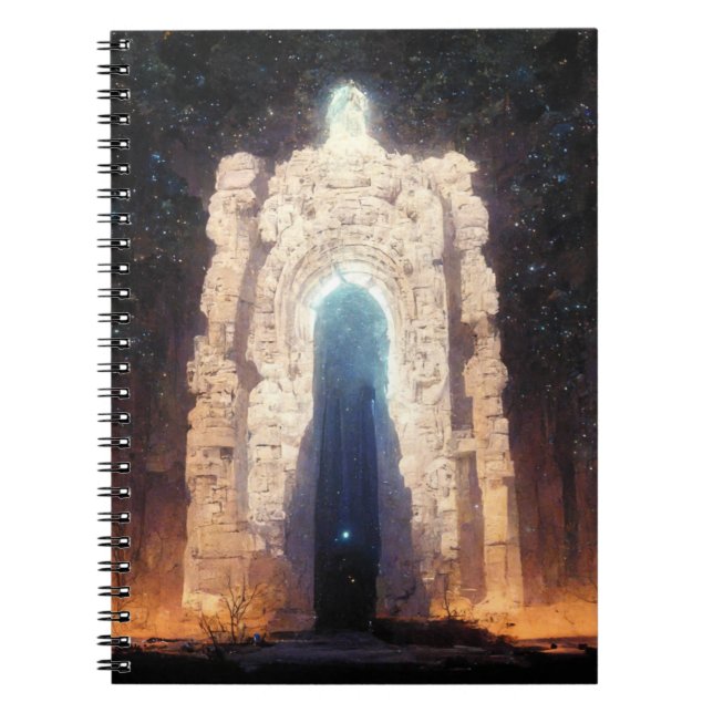 Gate To Eternity Fantasy Sci-Fi Art Notebook (Front)