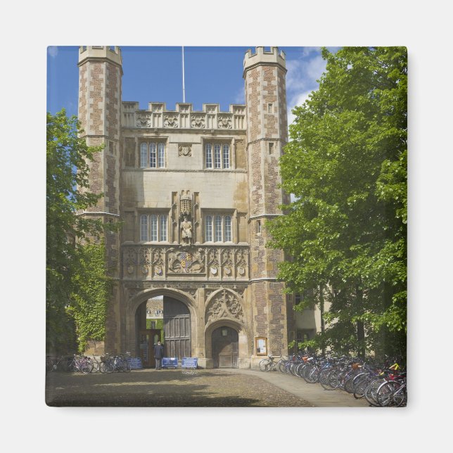Gate to Trinity College and rows of bicycles, Magnet (Front)