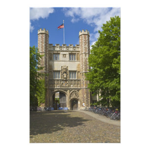 Gate to Trinity College and rows of bicycles, Photo Print