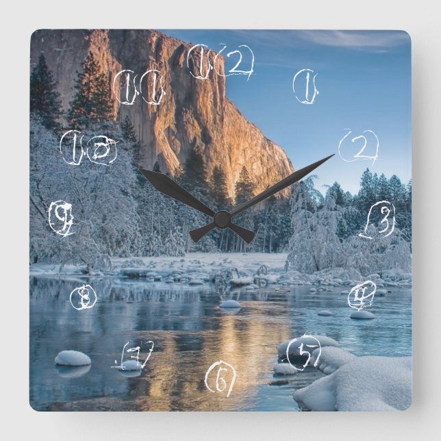 Gates in Yosemite Square Wall Clock (Front)