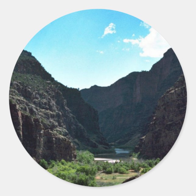 Gates of Lodore Dinosaur National Monument Classic Round Sticker (Front)