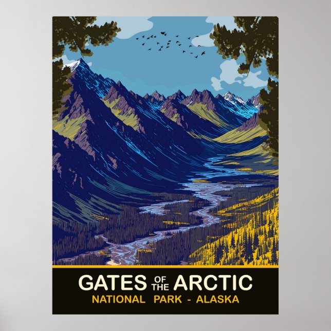 Gates of the Arctic, Alaska, Travel Poster (Front)
