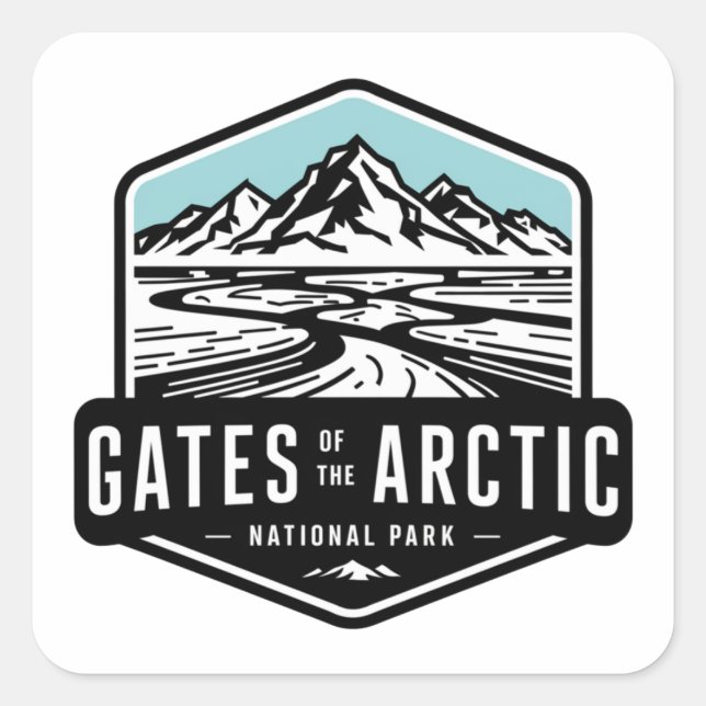 Gates of the Arctic National Park and Preserve Square Sticker (Front)