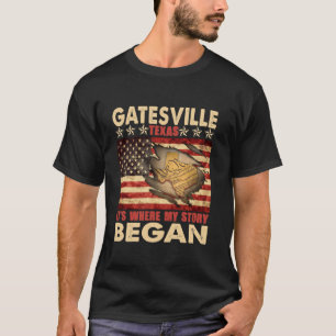 Gatesville Texas USA Flag 4th Of July Long Sleeve  T-Shirt