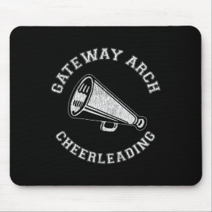 Gateway Arch Cheer Distressed Retro 90's Cheerlead Mouse Pad