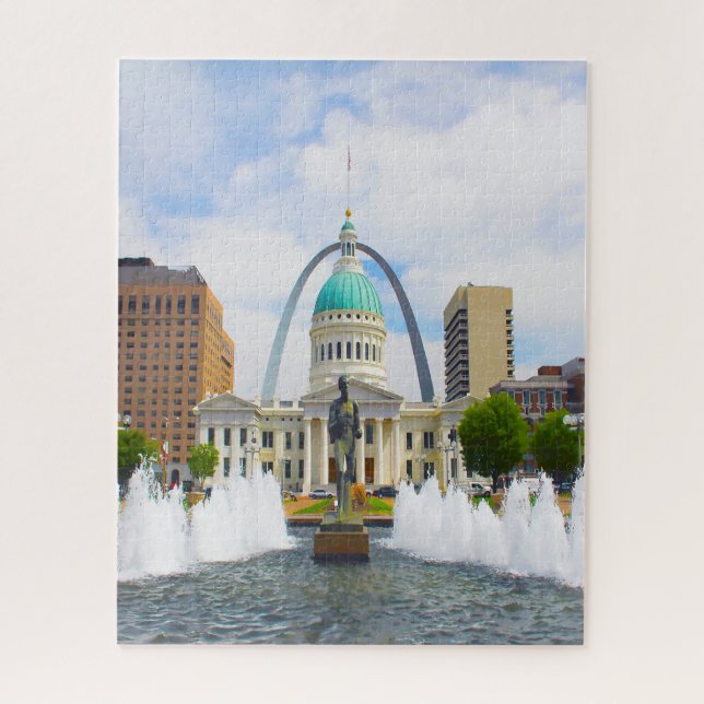 Gateway Arch Kiener Plaza Missouri Jigsaw Puzzle (Vertical)