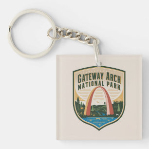 Gateway Arch National Park Badge Key Ring