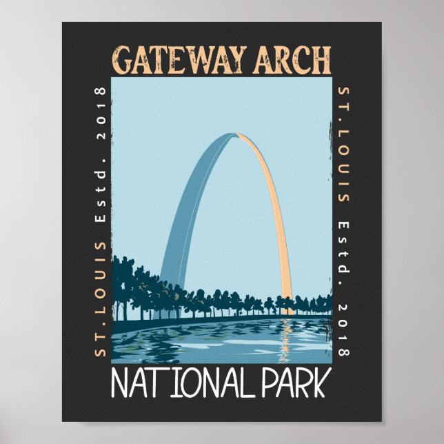 Gateway Arch National Park Distressed Poster (Front)