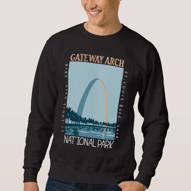 Gateway Arch National Park Distressed Sweatshirt (Front)