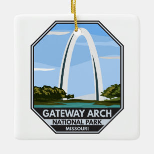 Gateway Arch National Park Missouri Ceramic Ornament