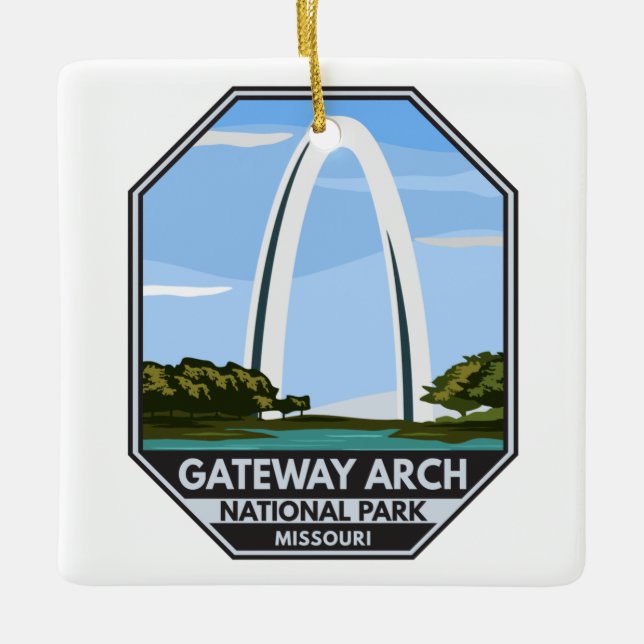 Gateway Arch National Park Missouri Ceramic Ornament (Front)
