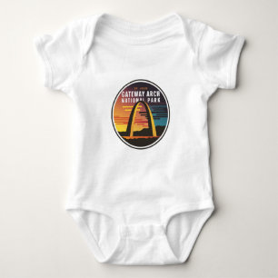 Gateway Arch National Park St. Louis Abstract Baby Bodysuit