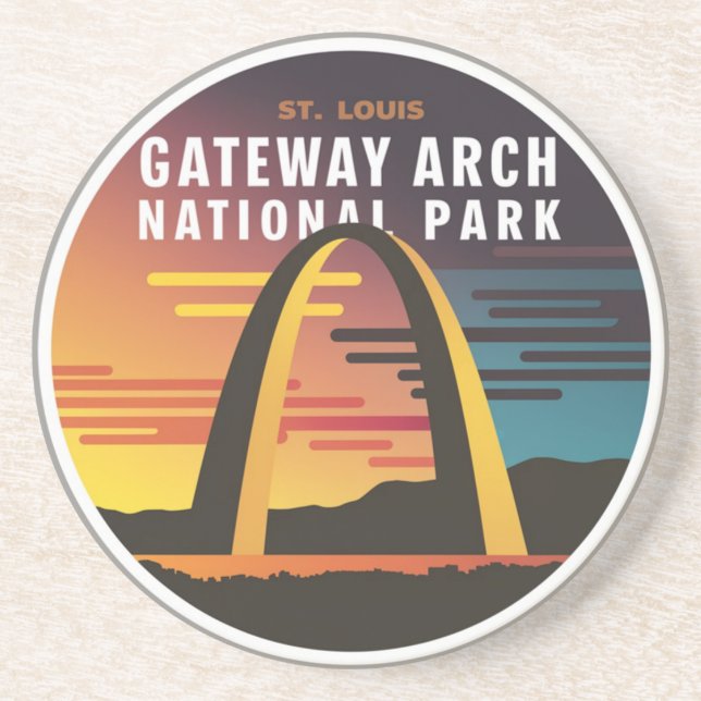 Gateway Arch National Park St. Louis Abstract Coaster (Front)