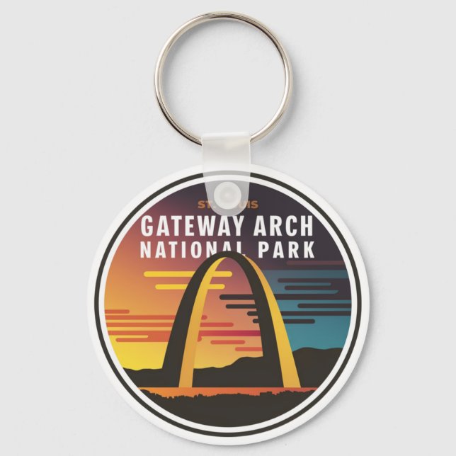 Gateway Arch National Park St. Louis Abstract Key Ring (Front)