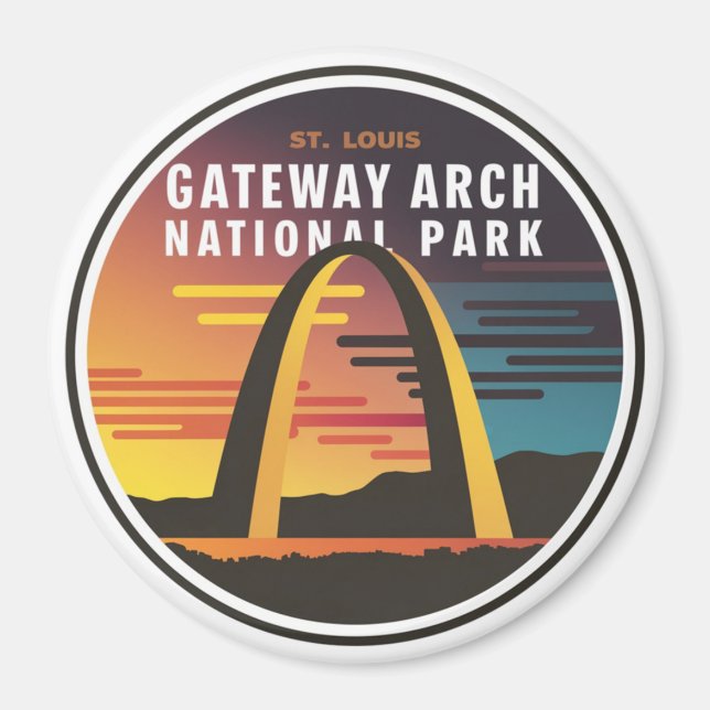 Gateway Arch National Park St. Louis Abstract Magnet (Front)