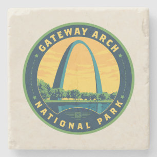 Gateway Arch National Park Stone Coaster