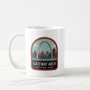 Gateway Arch National Park Travel Emblem Coffee Mug