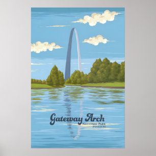 Gateway Arch National Park Travel Poster