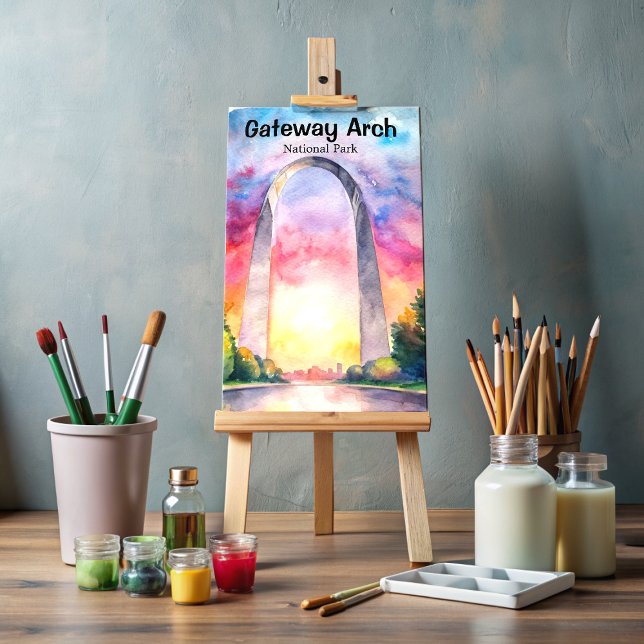 Gateway Arch National Park Watercolor Postcard (Creator Uploaded)