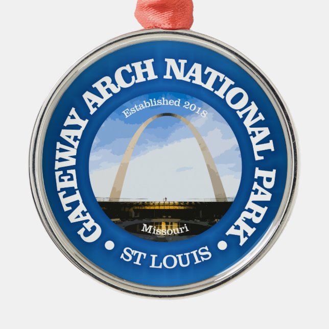 Gateway Arch NP2 Metal Ornament (Front)