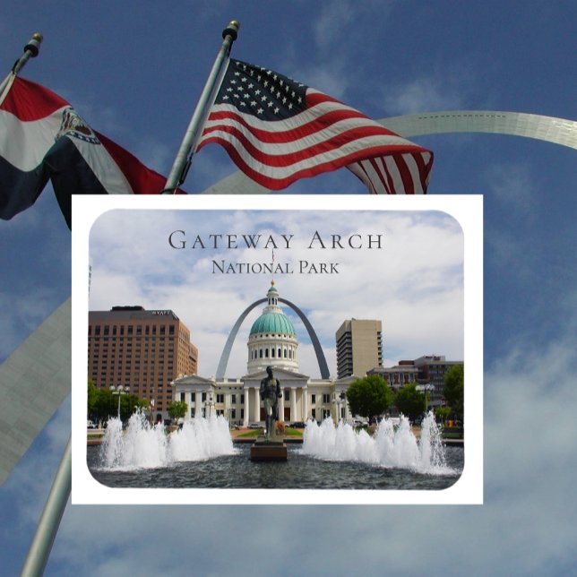 Gateway Arch, Old Courthouse, Runner, St. Louis Magnet (Creator Uploaded)