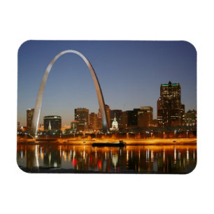 Gateway Arch St. Louis Mississippi at Night Magnet