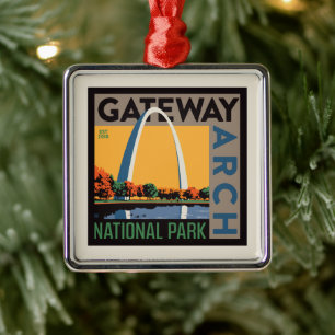 Gateway Arch   St. Louis, Missouri Metal Ornament