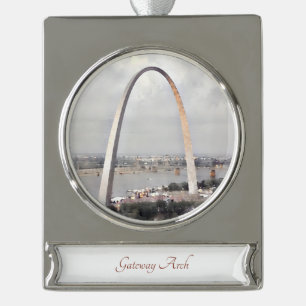 Gateway Arch Travel Art Watercolor Ornament