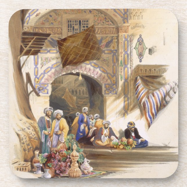Gateway of a Bazaar, Grand Cairo, pub. 1846 (litho Coaster (Front)