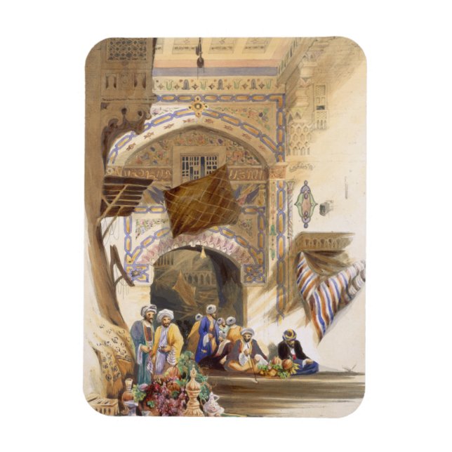 Gateway of a Bazaar, Grand Cairo, pub. 1846 (litho Magnet (Vertical)