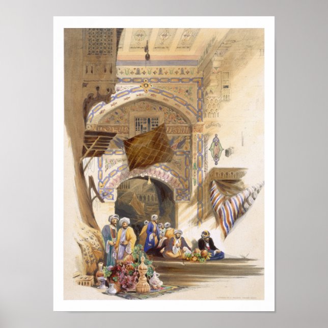 Gateway of a Bazaar, Grand Cairo, pub. 1846 (litho Poster (Front)