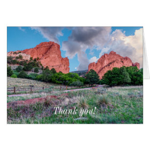 Gateway Rocks Garden Of Gods Thank You Card