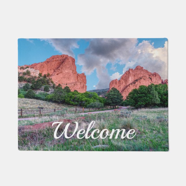 Gateway Rocks Garden Of Gods Welcome Doormat (Front)