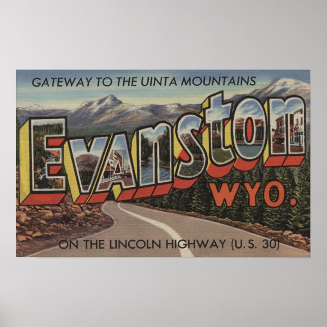 Gateway to the Uinta Mountains - Evanston, WY Poster (Front)