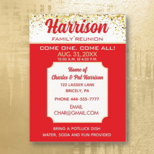 Gather! Family Reunion Invitation Postcard