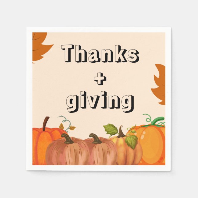 Gather & Give Thanks: Join Us for a Thanksgiving Napkin (Front)