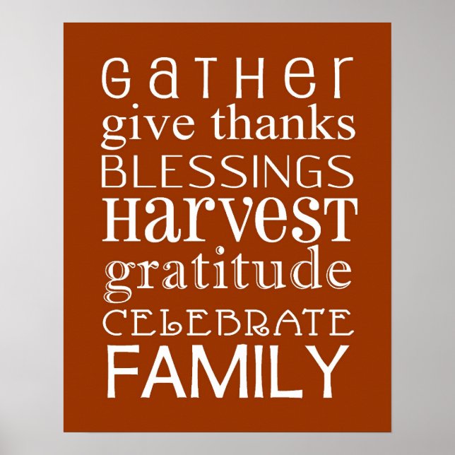 Gather & Give Thanks Poster (Front)
