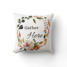 Gather Here Fall Throw Pillow