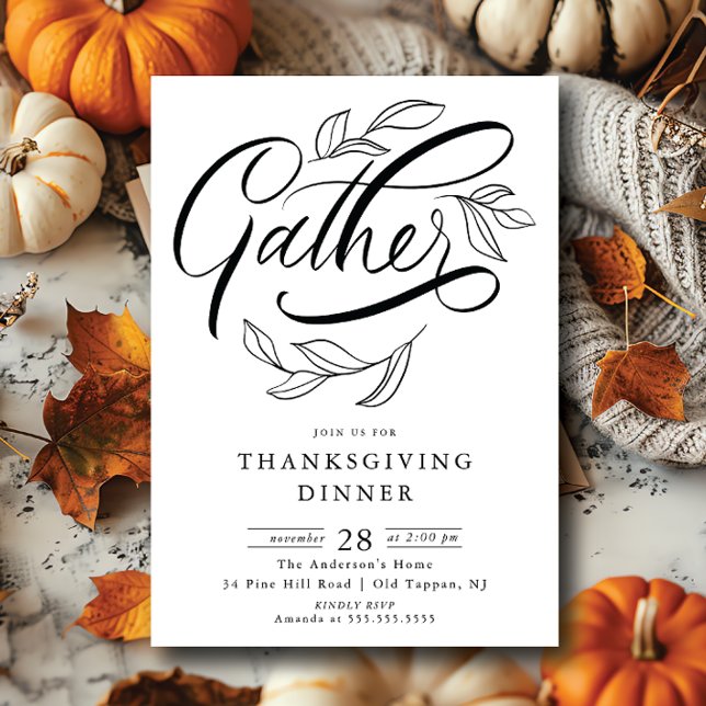 Gather Thanksgiving Dinner Invitation (Creator Uploaded)