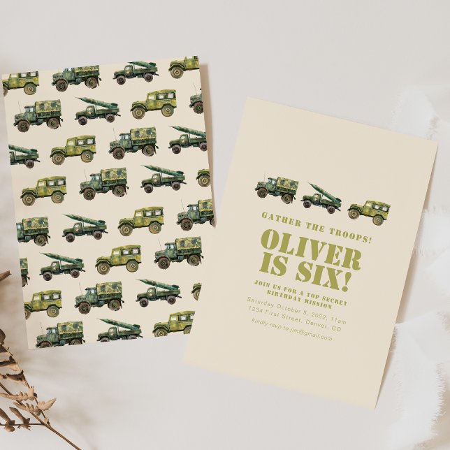 Gather the Troops Military Birthday Invite (Creator Uploaded)